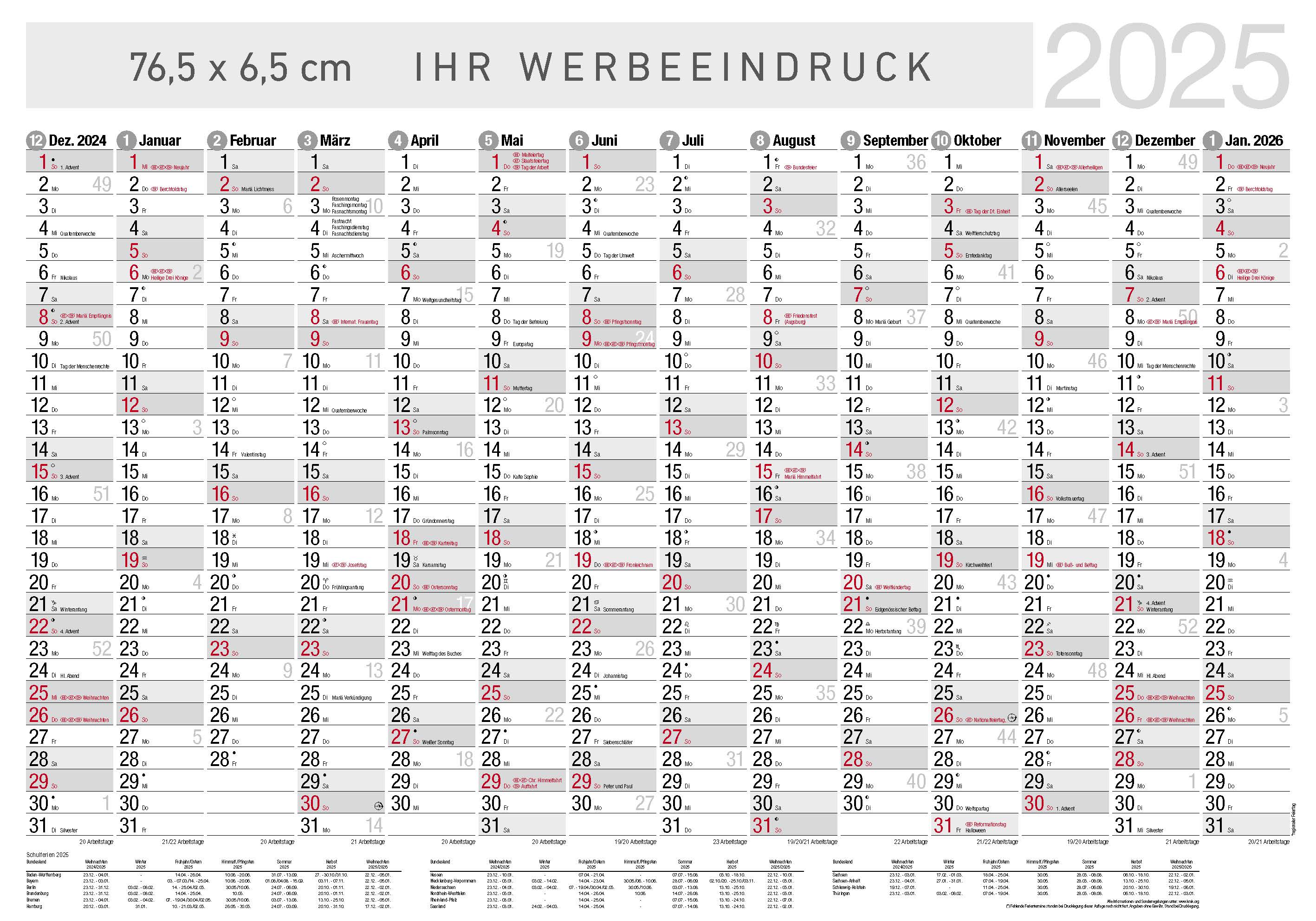 Jahresplaner Bodensee XL
14 Monate schwarz/rot
Deutsch - 3-sprachig DE-AT-CH